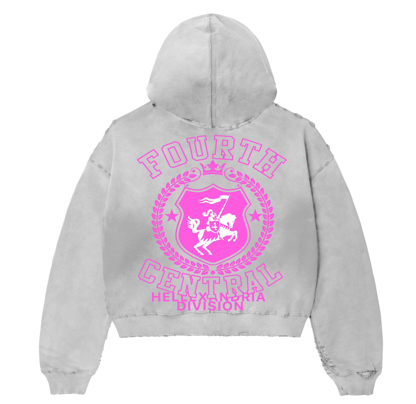 Pink/White "FourthCentral" Zip Up