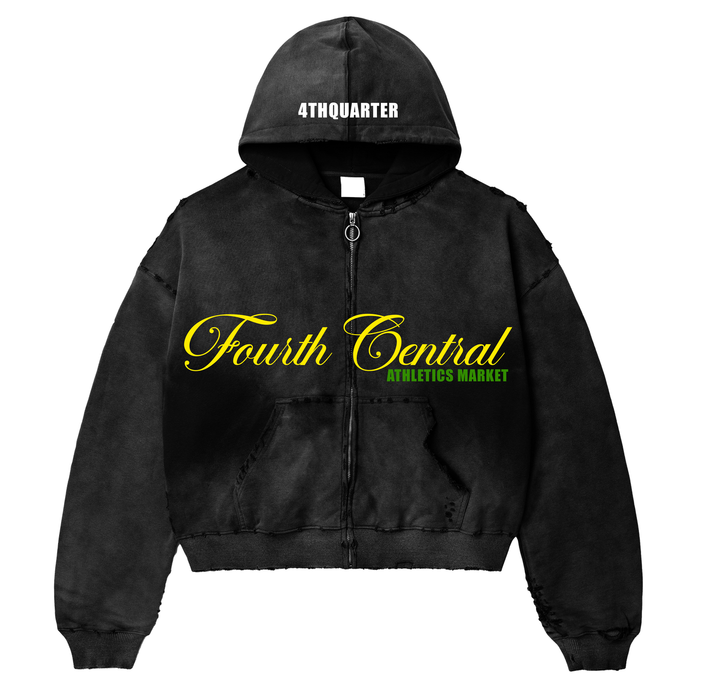 Black "FourthCentral" Zip Up