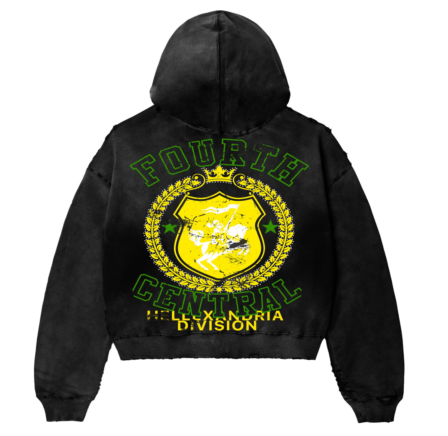 Black "FourthCentral" Zip Up