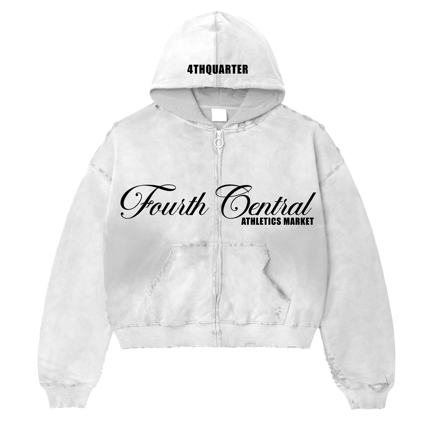 Black/White "FourthCentral" Zip Up
