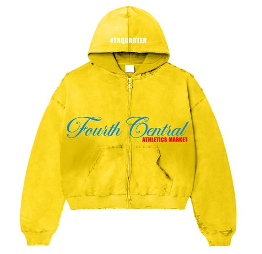 Yellow "FourthCentral" Zip Up