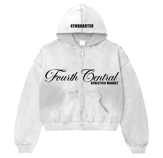 Black/White "FourthCentral" Zip Up